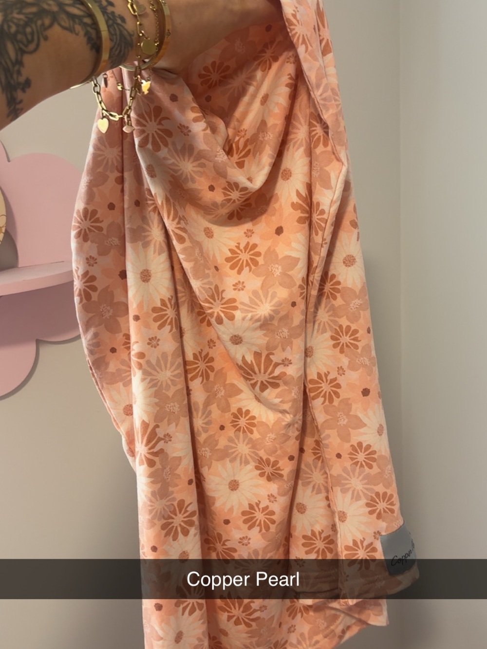 Copper Pearl car seat cover / nursing cover